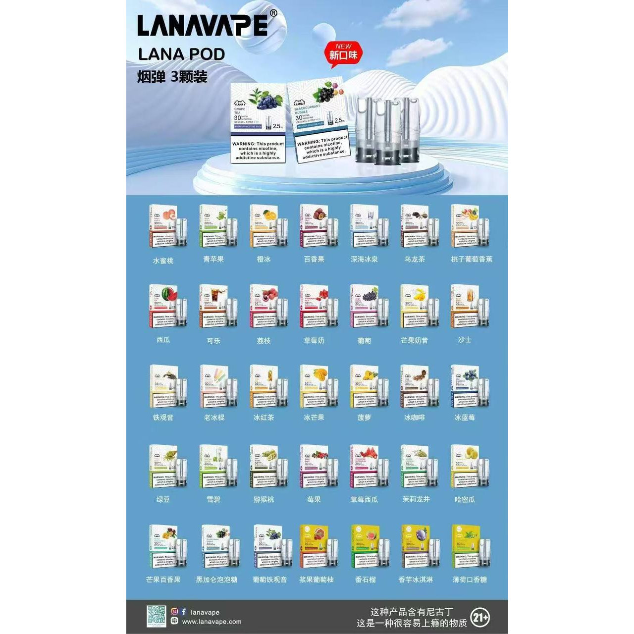 <p><strong>Lana煙彈</strong><br />
<strong>買6送1請直接下單7盒<br />
一代通用/3顆入/涼!</strong></p>